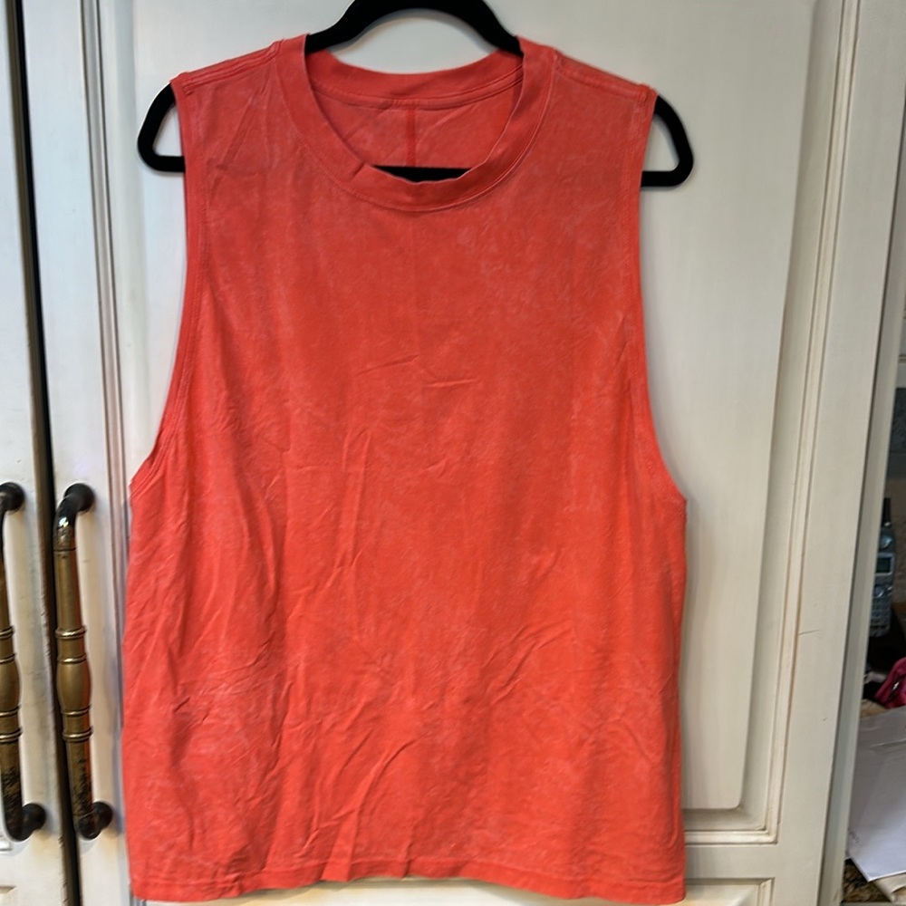 Lululemon All Yours Orange Tee Shirt Tank Size 12